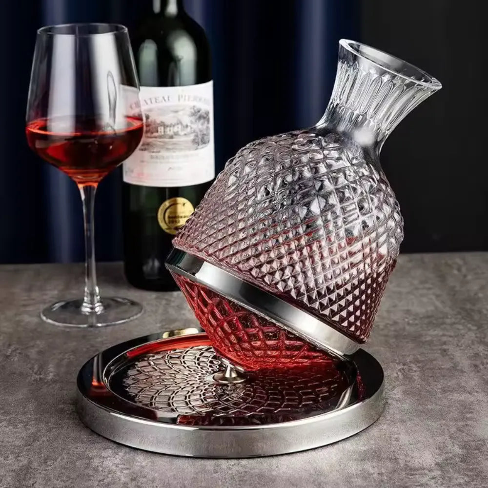 Decanter de Vinho com Base Giratória 1500ml - Loc Stop