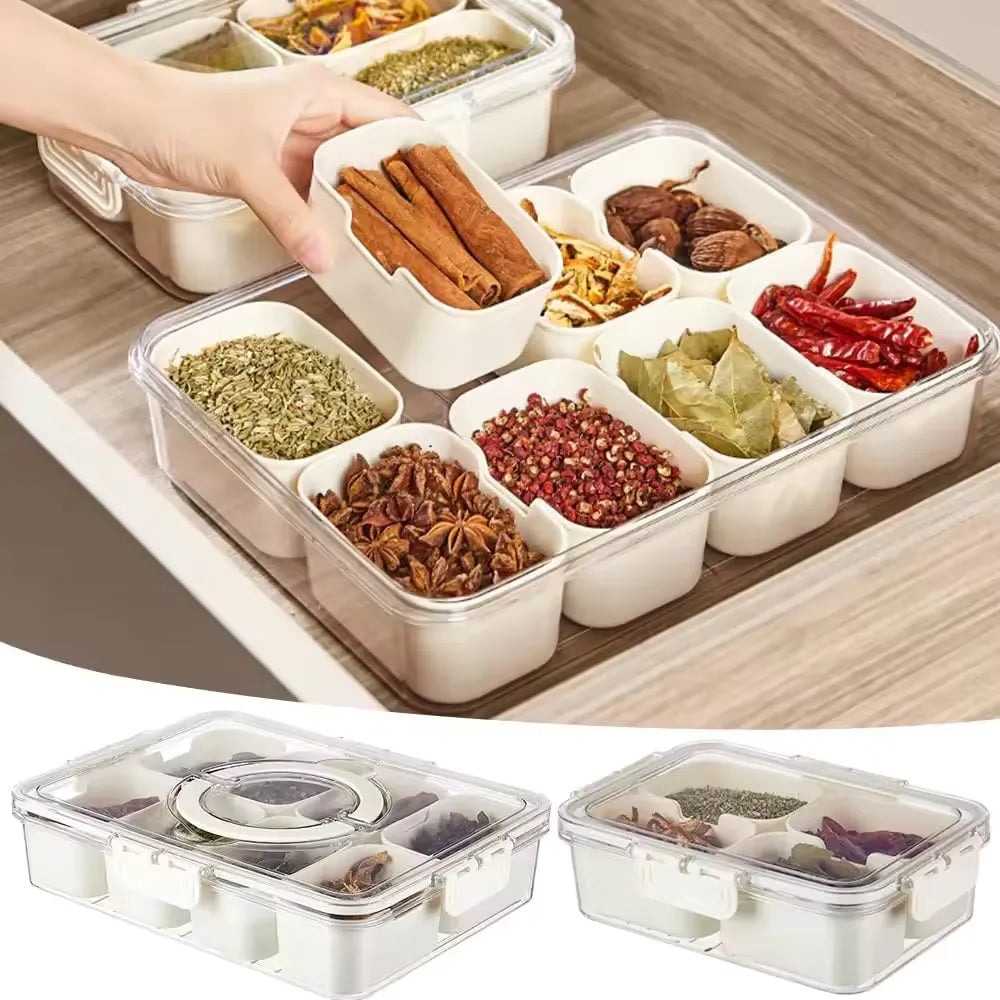 Bandeja de Servir Dividida com Tampa e Alça - Loc Stop