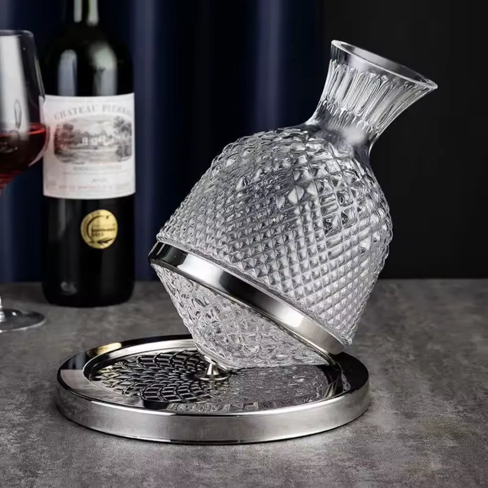 Decanter de Vinho com Base Giratória 1500ml - Loc Stop