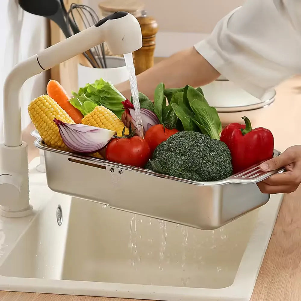 Escorredor Extensível de pia para Alimentos - Loc Stop
