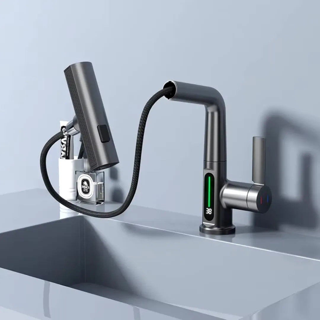 Torneira Digital com Indicador de Temperatura em LED - Loc Stop