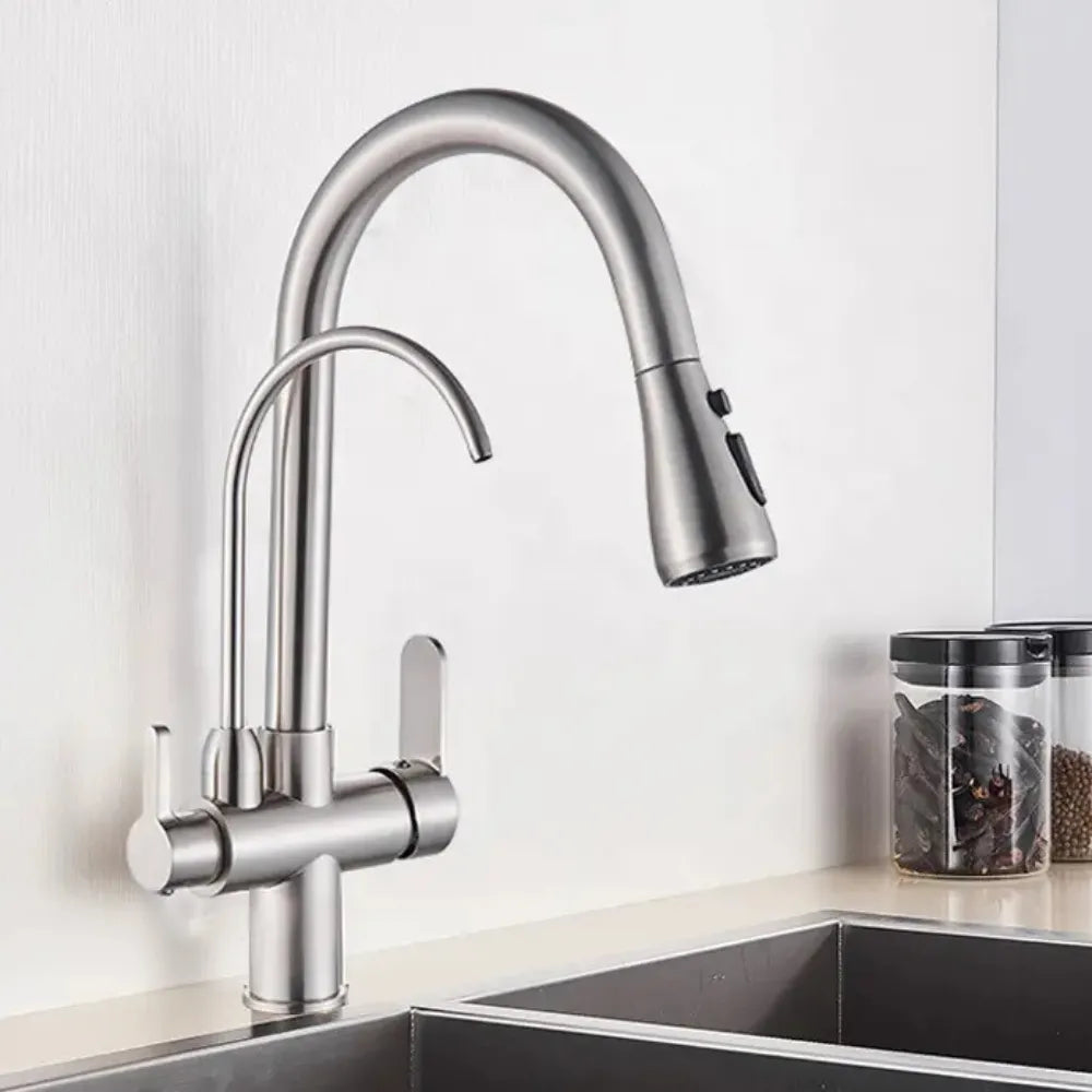 Torneira de Cozinha Retrátil com Filtro - Loc Stop