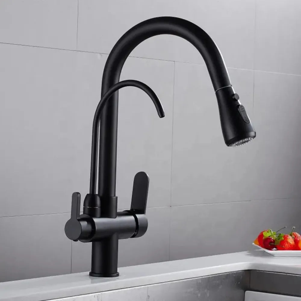 Torneira de Cozinha Retrátil com Filtro - Loc Stop