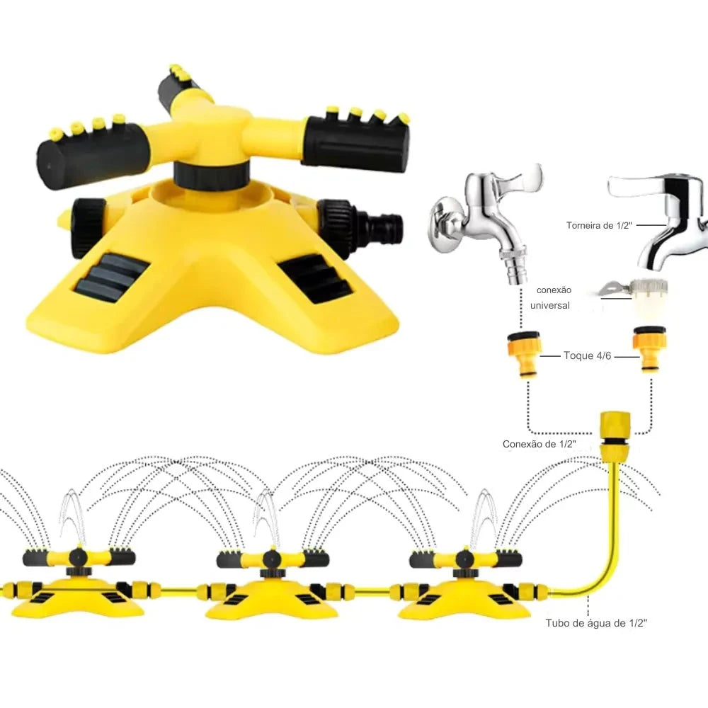 Aspersor de Jardim Giratório Automático - Loc Stop