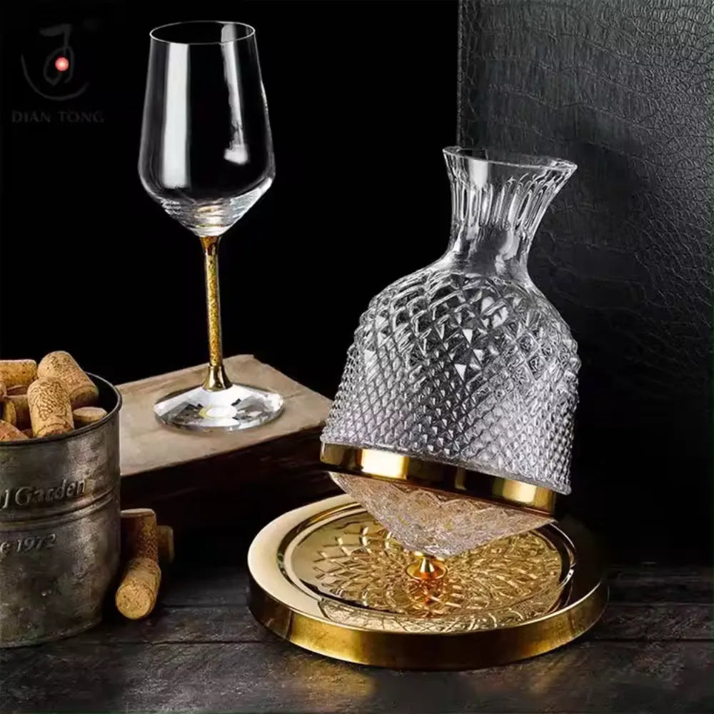 Decanter de Vinho com Base Giratória 1500ml - Loc Stop