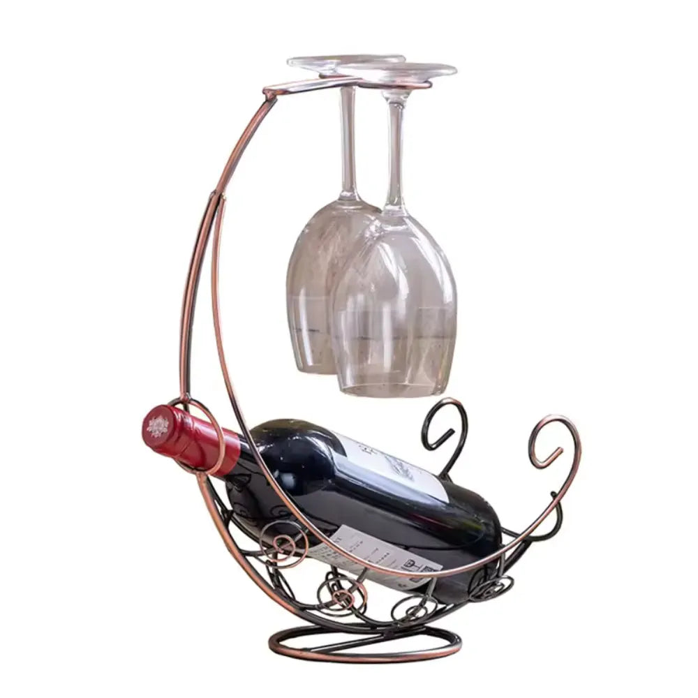 Porta Vinho com Suporte de Taças - Loc Stop