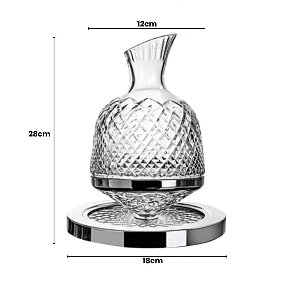 Decanter de Vinho com Base Giratória 1500ml - Loc Stop