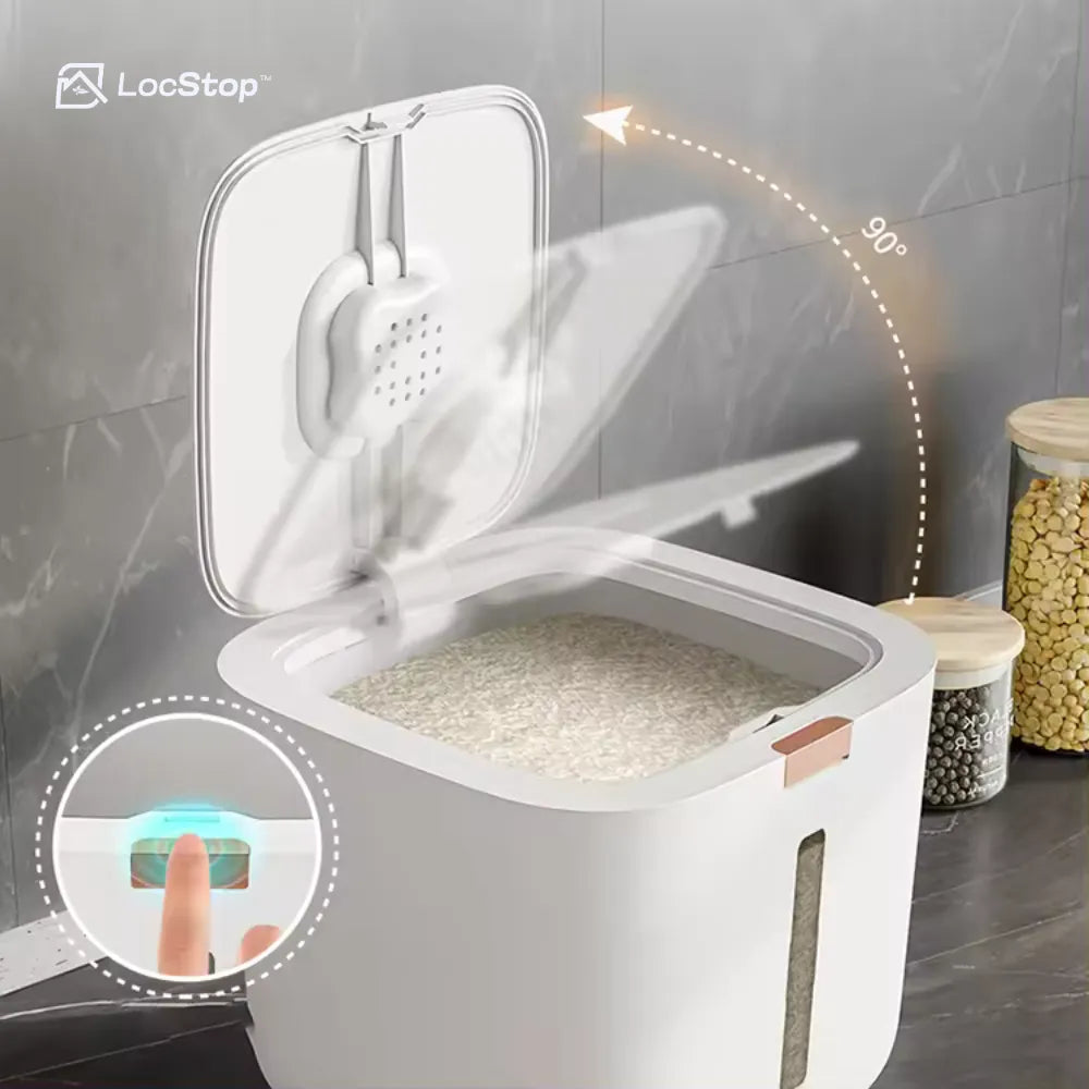 Recipiente Porta Mantimentos com Tampa Automática - Loc Stop