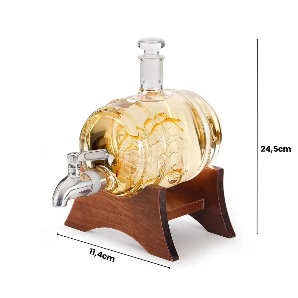 Barril de Vidro para Vinho 1 Litro - Loc Stop