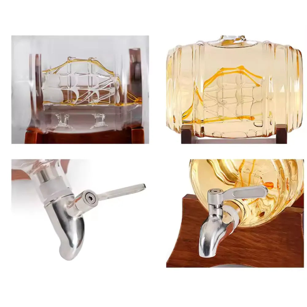 Barril de Vidro para Vinho 1 Litro - Loc Stop