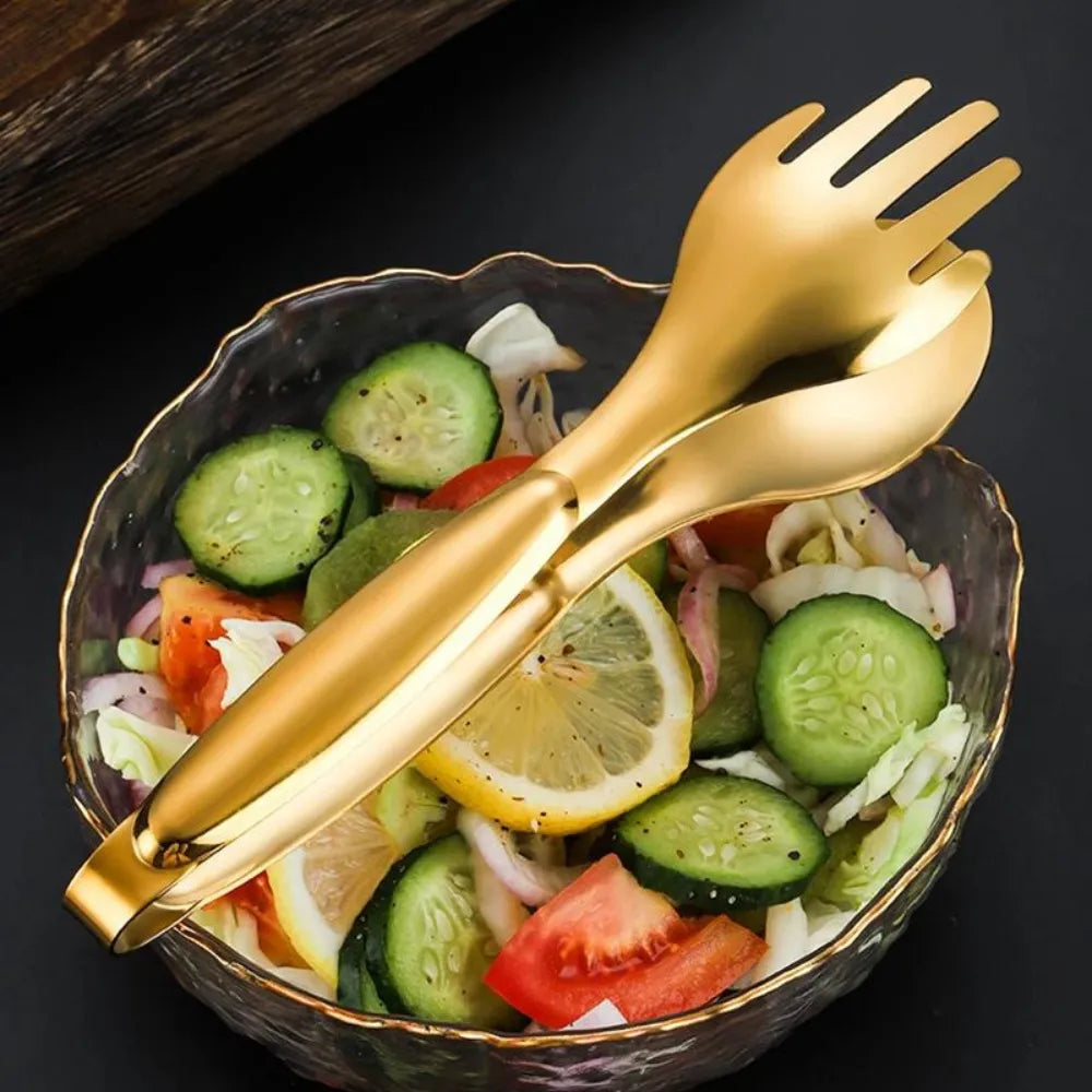 Pinça de Comida de Aço Inoxidável Antiderrapante - Loc Stop