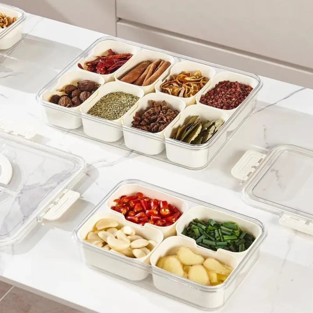 Bandeja de Servir Dividida com Tampa e Alça - Loc Stop