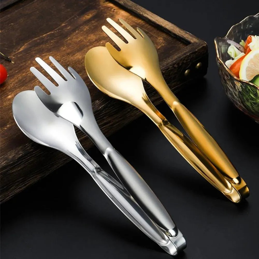Pinça de Comida de Aço Inoxidável Antiderrapante - Loc Stop