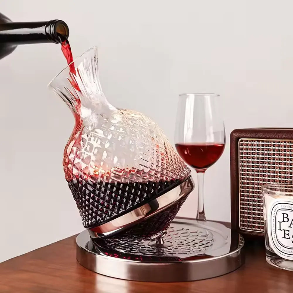 Decanter de Vinho com Base Giratória 1500ml - Loc Stop