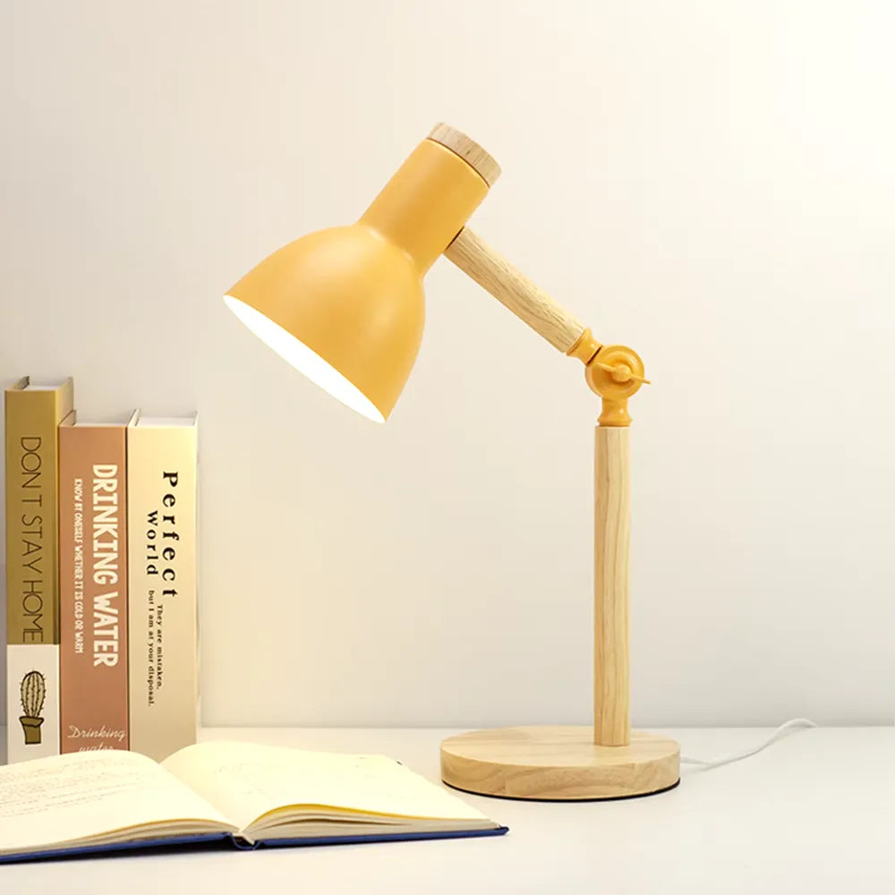 Luminária de Mesa Criativa de Madeira - Loc Stop