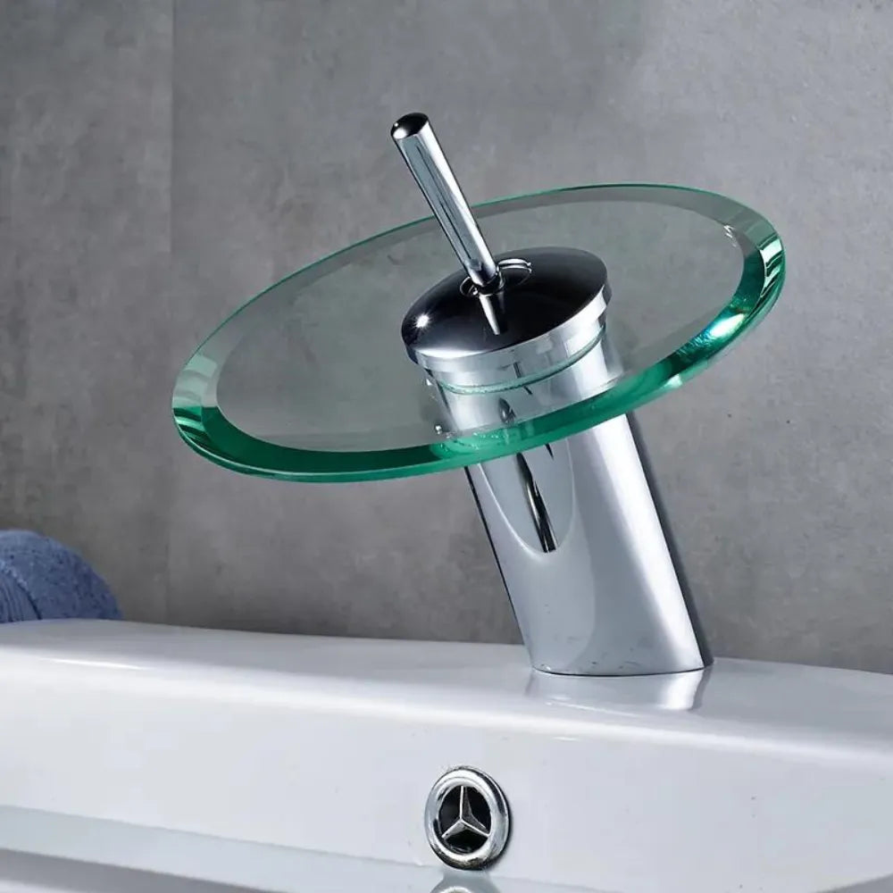 Torneira Cascata de Vidro de Banheiro - Loc Stop