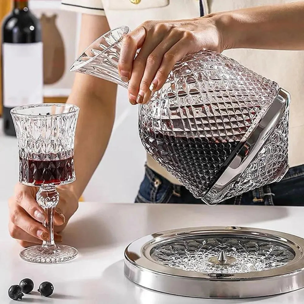 Decanter de Vinho com Base Giratória 1500ml - Loc Stop