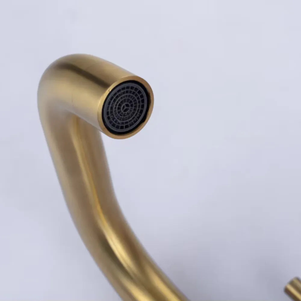 Torneira de Banheiro Ouro Escovado - Loc Stop