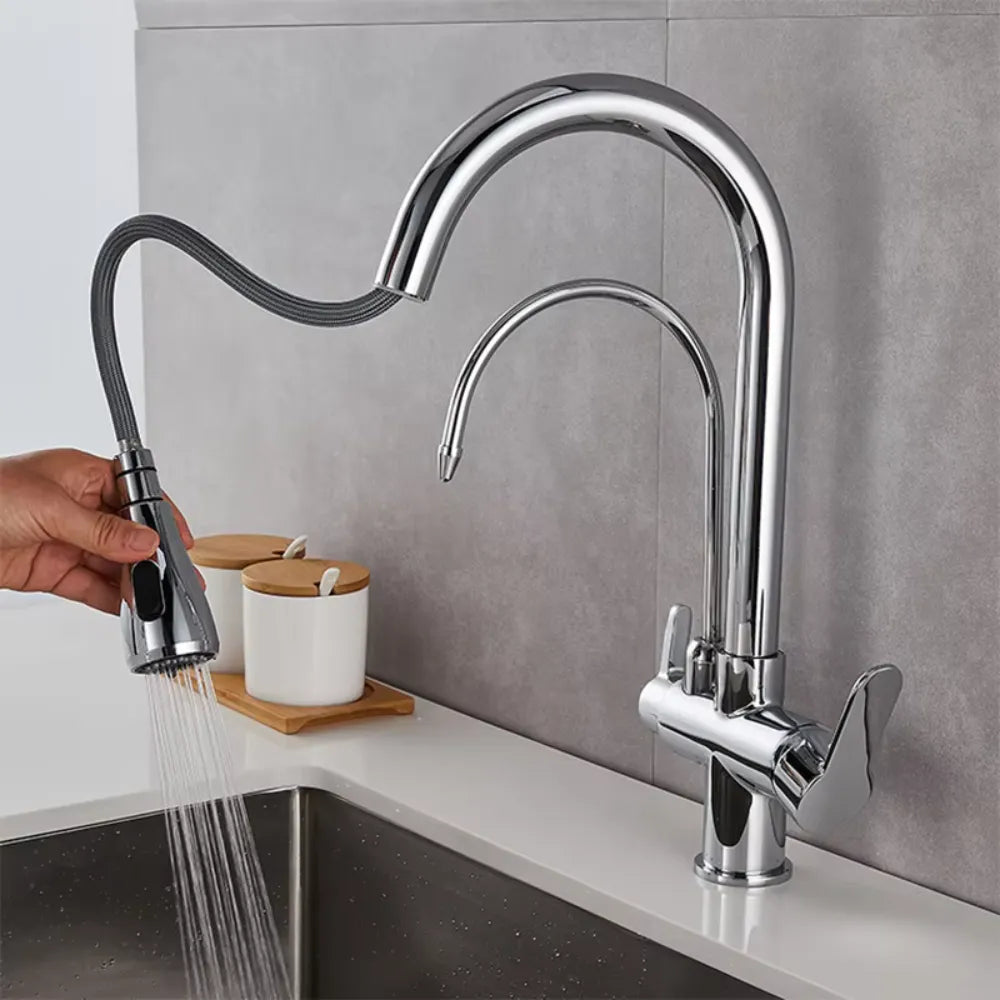 Torneira de Cozinha Retrátil com Filtro - Loc Stop