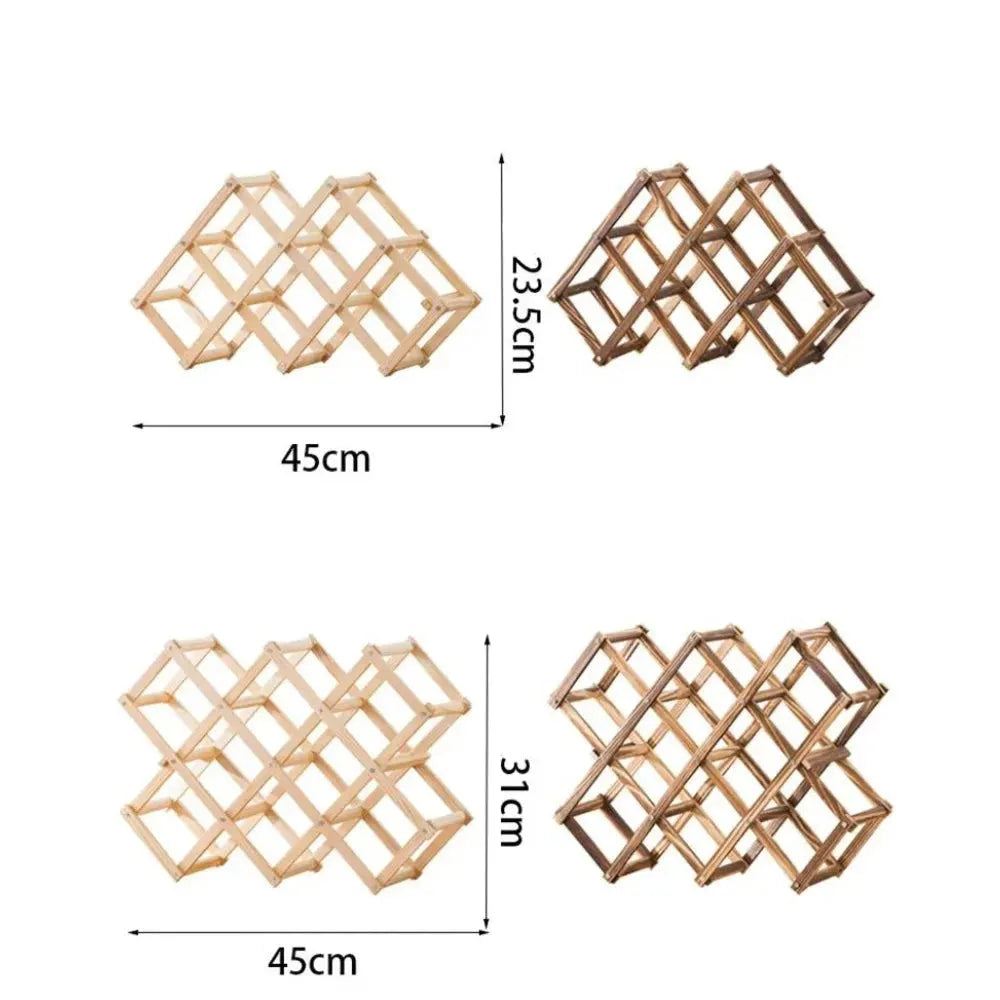 Suporte Adega Porta Vinhos Retrátil de Madeira - Loc Stop