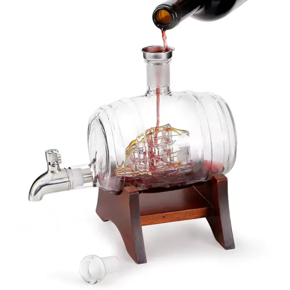 Barril de Vidro para Vinho 1 Litro - Loc Stop