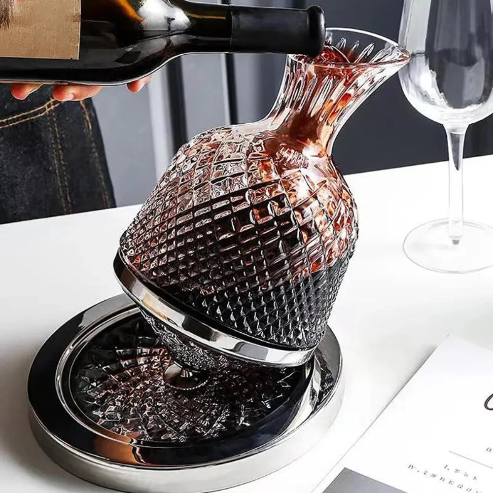 Decanter de Vinho com Base Giratória 1500ml - Loc Stop