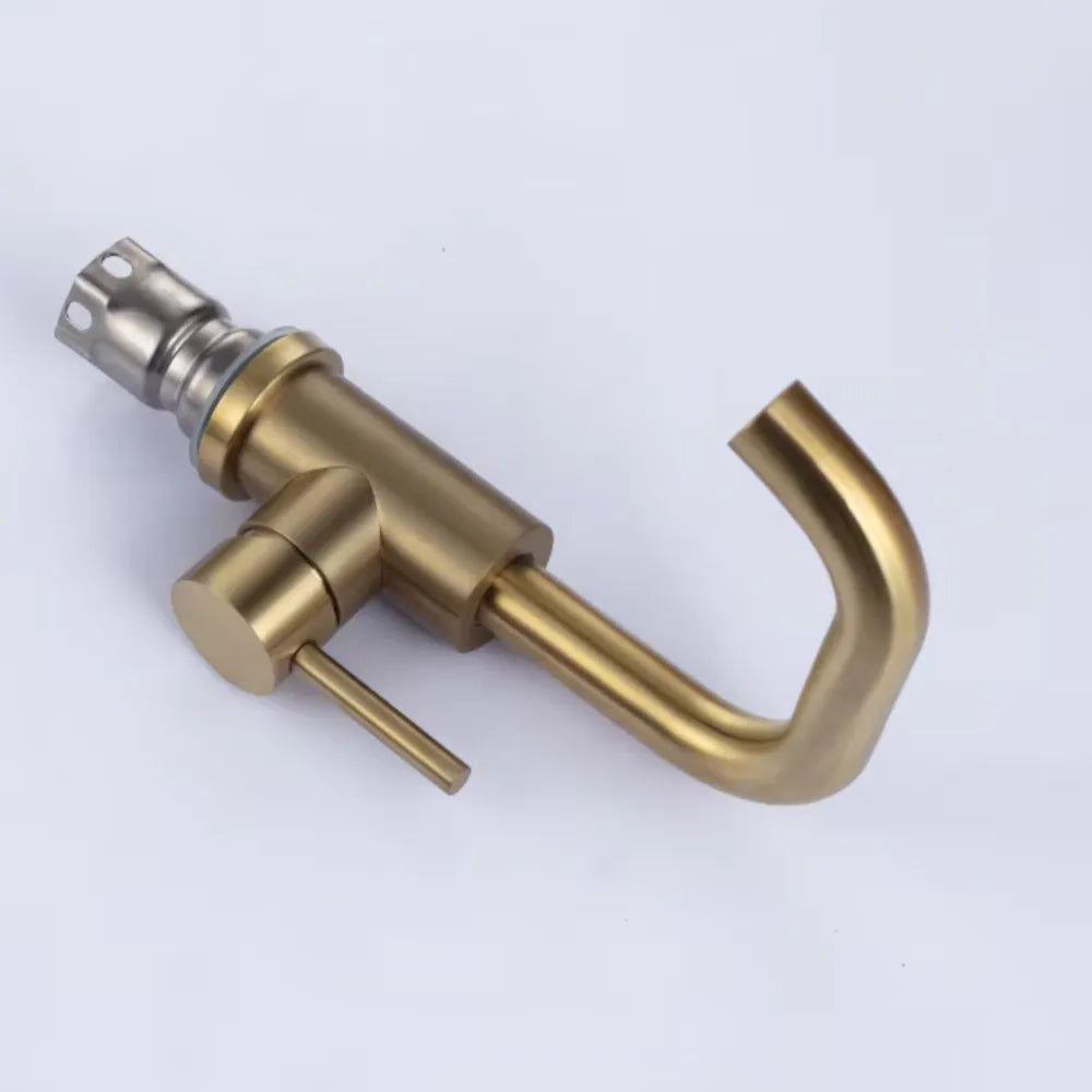 Torneira de Banheiro Ouro Escovado - Loc Stop